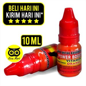 KICAU MART Power Booster Vitamin Orange 10ml Suplemen Penggacor Burung Murai Kolibri Cucak Kacer Kenari Obat Doping Stamina Volume Gacor Rajin Bunyi