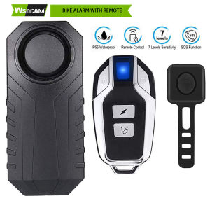 Wsdcam Remote Control Anti Lost Bike Motorcycle Electric Vehicle Security Waterproof Wireless Vibration Detector Alarm