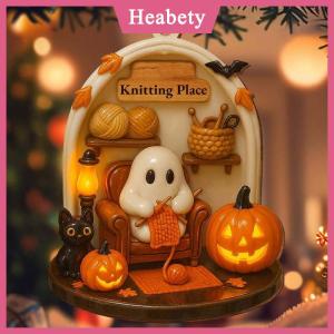 Heabety Dễ Thương Đọc Ma Halloween Ma Đồ Trang Trí 2D Phẳng Acrylic Mặt Dây Chuyền Halloween Treo Trang Trí Nội Thất