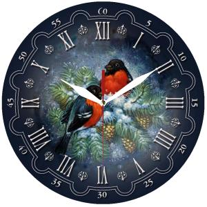 Jam Dinding/Wall Clock Love Bird 2 Burung - Sweep Movement