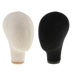 QUESU Stable Base Styling Display Head Manikin Mannequin Head Canvas Block Head Wig Accessories Glasses Wig Hat Display Holder Barbershop