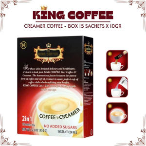KING COFFEE Instant milk Coffee 10 sachets x 20gr - Creamer coffee 15 sachets x 10gr