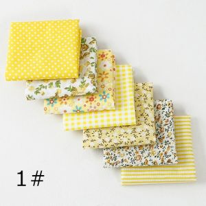 ผ้าควิลท์พิมพ์ลายผ้าฝ้าย DIY 7ชิ้น/ล็อตสำหรับงานเย็บปักอุปกรณ์งานฝีมือ