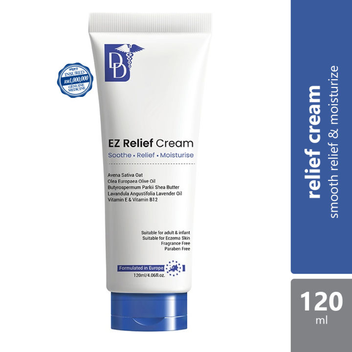 DD EZ Relief Cream 120mL (Eczema Creams for Dry, Itchy Skin) Lazada