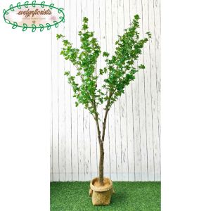 Pohon Hias Artificial Daun Semanggi T170 Latex Cover Pot Purun Handle Hiasan Rumah Dekorasi Ruang Tamu