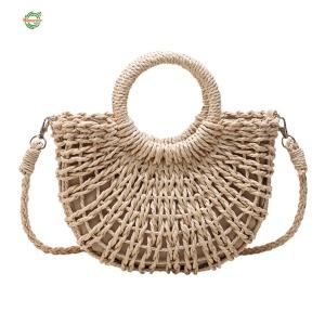 Women Straw Clutch Bag Drawstring Woven Crossbody Shoulder Bag Casual Messenger Bag Summer Shopping Purse Beach Handbag[Winnereco World]