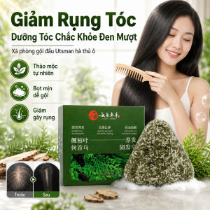 🔥Giá sốc🔥Xà phòng gội đầu hà thủ ô trắc bá diệp Bánh gội thảo mộc giảm rụng tóc Xà phòng dưỡng tóc đen bóng tự nhiên