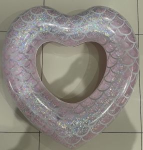 PELAMPUNG RENANG DEWASA BENTUK LOVE GLITTER SWIMMING POOL DIAMETER 80CM