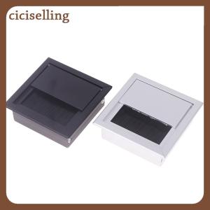 [ciciselling] Desk Cord Grommet Wire Hole Cover Line Outlet Port Threading Box Cover Cable Passing Box Office Table Cable Organizer 80x80MM