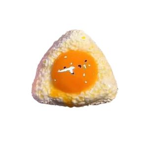 Cute Egg Yolk Onigiri Squishy Toy Kawaii Food Squeeze Stress Relief Toy Soft Squeeze Ball Sensory Fidget Toy