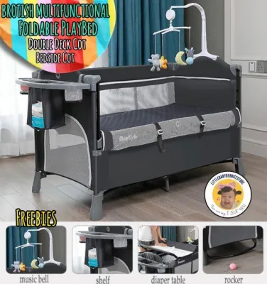 (INSTOCK) Multifunctional Baby Cot and Baby Changing Station