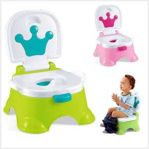 JOY Baby Potty With Music Tunes To Reward 3 in 1 Toilet Trainer For Toddlers Kids Chair Portable Seat Step Stool (Boy)