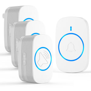 Wireless Doorbell waterproof 1 button and 3 receivers door bell home outdoor doorbell US plug 320m 38 ringtones