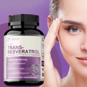 GREVIP Trans-Resveratrol + Quercetin Suplemen Antioksidan & Anti-Radang Dietary Supplement 30/60/120 Kapsul