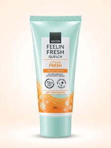 Avon Feelin Fresh Quelch Citrus Fresh Brightening Antiperspirant Deodorant Cream 50g Two-Way Applicator