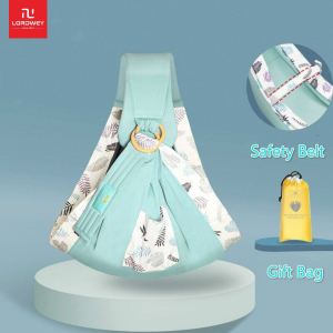 LORDWEY Baby Carries Cotton Wrap Sling Carrier Newborn Safety Ring Kerchief Baby Carrier Comfortable Infant Kangaroo Bag