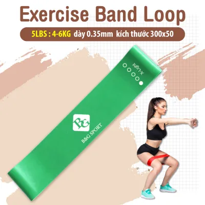 BG- MiniBand Dây Đàn Hồi Kháng Lực Tập Cơ Mông Đùi MÀU XANH LÁ (S) 4-6KG