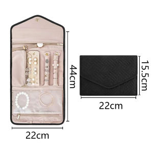 Portable Jewelry Case Roll Travel Jewelry Bag Multifunctional Jewelry Organizer