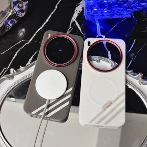 For Xiaomi 17 Ultra 17 15 Ultra phone case red circle lens leather wrapping process with magnetic suction PC material