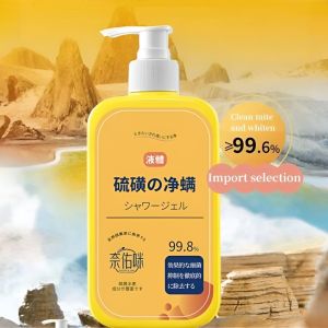 Sulfur Liquid Soap Body Wash for Acne Prone Skin Anti-bacterial Treatment Sulfur Medicated Soap Acne Treatment Wash Anti-fungal Body Cleanser