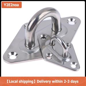 【Local shipping】 1pc M5 M6 M8 M10 304Stainless Steel Ceiling Wall Mount Hook Heavy Duty Anchor Eye Plate For Boat Yoga Swing Hammocks