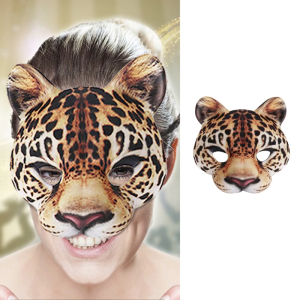 Halloween Leopard Mask Funny Half Face Mask Carniva Mask Women Cosplay Mask Party Mask For Masquerad Dress Up