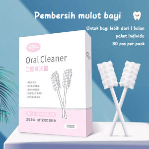 BabyShine Pembersih Mulut Bayi /Oral Cleaner Kapas Batang Sikat Gigi Sikat Bayi Lidah Untuk Bayi 30pcs