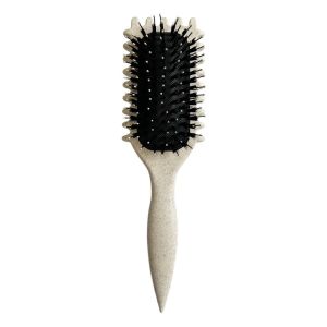 SKISOPGO Curly Hair Brush Wheat Straw Bounce Curl Define Styling Brush Comb Shaping Curls Hair Tools