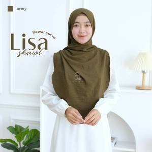 Azmeela Lisa Pashmina Curve Bahan Crinkle Ironless Anti Kusut