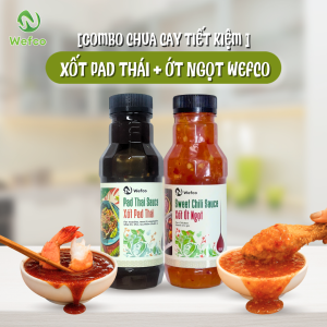 Combo Xốt Pad Thái Xốt Ớt Ngọt Wefco Xốt Chấm Ướp Xào Nướng 298ml