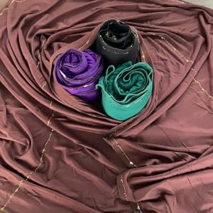 New Modal Solid Color Rhinestone Long Scarf Headscarf Wholesale High-quality breathable soft-touch mercerized cotton scarf for women