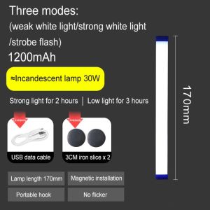 USB Rechargeable LED Fill Light Handheld Video Lights LED Stick Photography Night Light bar Flash INS Colorful Atmosphere Selfie Lamp Emergency light Portable Magnetic dormitory table lamp study wall lamp