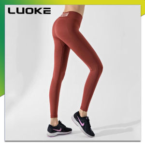 Luoke Elastic Body-building Comfortable Legs High Waist Abdomen Yoga Fitness Running Cycling Dancing Body-building Leisure Sports WomensPants