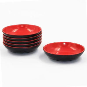 5/10Pcs Japanese Melamine Saucer Plate Seasoning Bowl Serving Plate Food Kitchen Dipping Sauce Plate