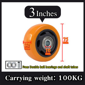 Caster Heavy Duty Pu Wheel Push Cart Wheel 3/4/5 InchPu Material