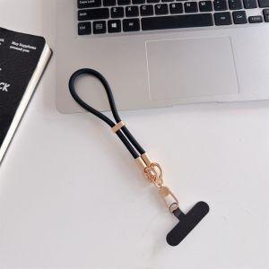 Phone Lanyard Silicone Wrist Strap Anti Drop Anti Lost Short Cord Adjustable Loop For Smartphone Case