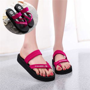 [Free Shipping] Mid-Heel Casual Beach Sandals for Women Womens Shoes Womens Flip-Flops Womens Summer Fashion Sandals for Outdoor Wear.