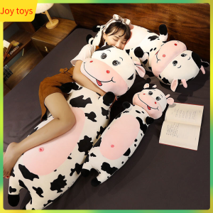 Cute Cartoon Pillow Cow Plush Doll Toy Hotdog Pillow Long Huggable Pillow Human Size Stuff Toys For Girls Big Size Kid Childrens Birthday Gift