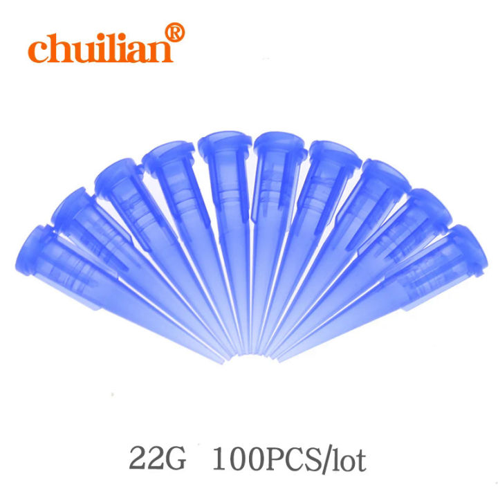 100pca/lot 22G TT assorted Plastic Conical Smoothflow Tapered Needle