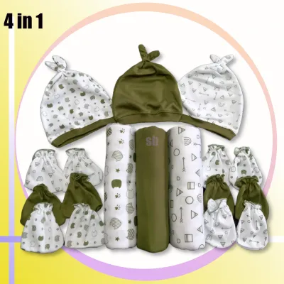 2 in 1 3 pcs Bedong + 6 pcs Popok Bahan Katun