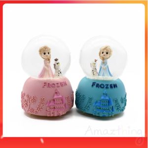 Amazthing Pink Blue Frozen Princess Elsa Snow Globe | Crystal Ball Music Box 冰雪奇缘水晶球音乐盒