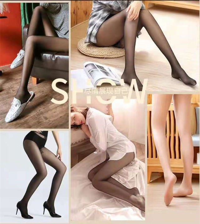 1 pairs of stockings female thin section summer bare legs invisible  artifact flesh-colored ultra-thin fully transparent black professional  pantyhose 10D
