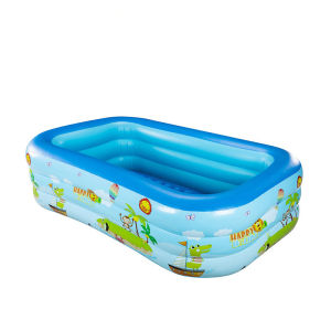 kolam renang anak jumbo 3 meter/kolam renang mainan/kolam renang anak 3 ring/mainan kolam renang anak/dengan pompa udara/anak-anak renang outdoor alat/kolam renang karet/Kolam Mandi Bola Inflatable Pool 3meter Kolam
