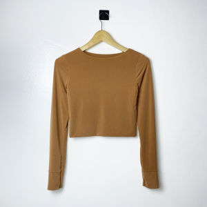 KAYSER Abigail Atasan Wanita Lengan Panjang Size S-L Spandex Sutera Womens Top Crop Long Sleeve 459G