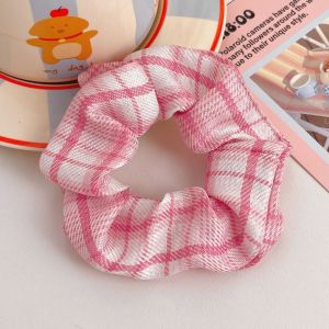 Dây cột tóc vải kẻ sọc cho bạn gái- Hàng loại 1 Vải dày dặn