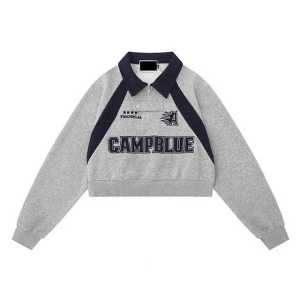 CAMPBLUE CROOPE SWEATER WANITA KOREAN STYLE - CROP TOP OVERSIZE TERBARU KEKINIAN