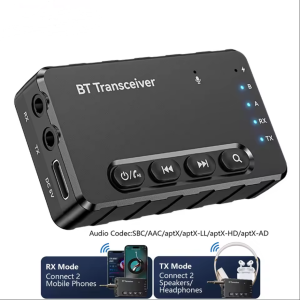 Bluetooth receiver transmitter aptx lossless Bluetooth adapter wireless stereo transmitter with microphone suitable for connecting to car audio adapter