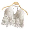 YIFAFA【Delivery 2-3 days】 Crochet Top For Women Swimsuit Bra Knitted Swimwear Beach Wear Outfit With Pad Underwear. 