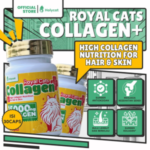 Royal Cats Collagen+ Anti Rontok Bulu isi 30 kapsul