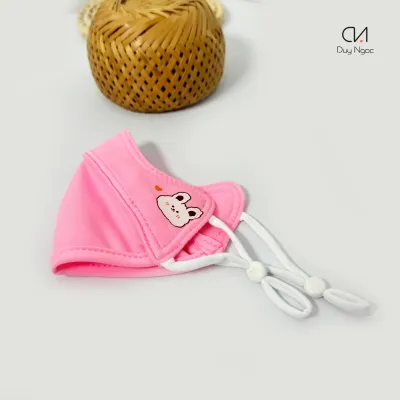Khẩu trang vải trẻ em Tai Mèo cao cấp 1-3 tuổi Duy Ngoc - in thú - vải Thun lạnh thoáng mát an toàn cho da bé (5340)